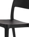 Set of Two Taupe Heavy Duty Plastic Outdoor Stacking Accent Chairs