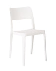 Set of Two Taupe Heavy Duty Plastic Outdoor Stacking Accent Chairs