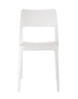 Set of Two Taupe Heavy Duty Plastic Outdoor Stacking Accent Chairs