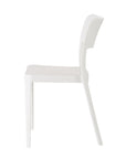Set of Two Taupe Heavy Duty Plastic Outdoor Stacking Accent Chairs