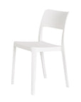 Set of Two Taupe Heavy Duty Plastic Outdoor Stacking Accent Chairs