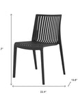 Set of Two Taupe Heavy Duty Plastic Outdoor Stacking Dining Chairs