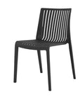 Set of Two Taupe Heavy Duty Plastic Outdoor Stacking Dining Chairs