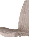 Set of Four Taupe Heavy Duty Plastic Outdoor Stacking Dining Chairs