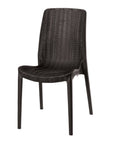 Set of Four Black Heavy Duty Plastic Outdoor Stacking Dining Chairs