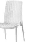 Set of Four Black Heavy Duty Plastic Outdoor Stacking Dining Chairs