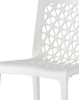 Set of Two Gray Heavy Duty Plastic Outdoor Stacking Dining Chairs
