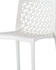 Set of Two Gray Heavy Duty Plastic Outdoor Stacking Dining Chairs