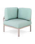 31" Sea Green Heavy Duty Plastic Outdoor Modular with Sea Green Cushion
