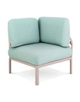 31" Sea Green Heavy Duty Plastic Outdoor Modular with Sea Green Cushion