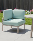 31" Sea Green Heavy Duty Plastic Outdoor Modular with Sea Green Cushion