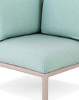 31" Sea Green Heavy Duty Plastic Outdoor Modular with Sea Green Cushion