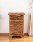 30" Natural Solid Wood Three Drawers Filing Cabinet