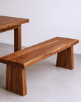 75" Brown Solid Wood Live Edge Dining Bench