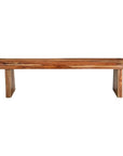 75" Brown Solid Wood Live Edge Dining Bench