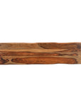 75" Brown Solid Wood Live Edge Dining Bench