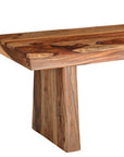 75" Brown Solid Wood Live Edge Dining Bench