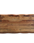 51" Brown Solid Wood Live Edge Coffee Table