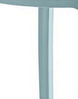 Set of Two 26" Baby Blue Heavy Duty Plastic Low Back Outdoor Counter Height Bar Chairs