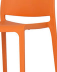 Set of Two 30" Taupe Heavy Duty Plastic Low Back Outdoor Bar Height Chairs