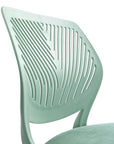 Teal and White Adjustable Height Swivel Rolling Office Chair