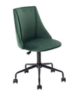 Green and Black Adjustable Height Swivel Rolling Office Chair