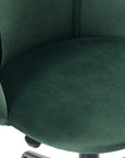 Green and Black Adjustable Height Swivel Rolling Office Chair