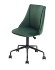 Green and Black Adjustable Height Swivel Rolling Office Chair