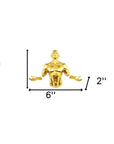 6" X 4" Gold Resin Bursting Man Hanging Dimensional Sculpture