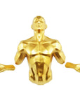6" X 4" Gold Resin Bursting Man Hanging Dimensional Sculpture
