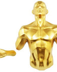 6" X 4" Gold Resin Bursting Man Hanging Dimensional Sculpture