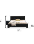 Two Piece Black Solid and Manufactured Wood Bedroom Set