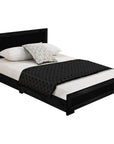 Two Piece Black Solid and Manufactured Wood Bedroom Set
