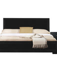 Two Piece Black Solid and Manufactured Wood Bedroom Set