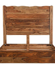 Three Piece Brown Solid Wood Bedroom Set