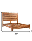 Three Piece Brown Solid Wood Bedroom Set