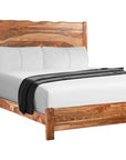 Three Piece Brown Solid Wood Bedroom Set