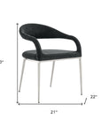 Set of Two Gray And Silver Upholstered Polyester Open Back Dining Arm Chairs