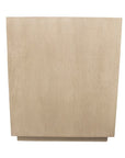 24" Natural Solid Wood Three Drawer Nightstand