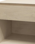 24" Natural Solid Wood One Drawer Nightstand