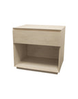 24" Natural Solid Wood One Drawer Nightstand