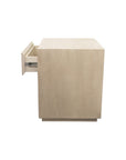 24" Natural Solid Wood One Drawer Nightstand