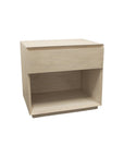 24" Natural Solid Wood One Drawer Nightstand