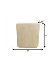 24" Natural Solid Wood One Drawer Nightstand