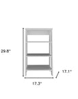17" White Wood Bathroom Shelves