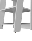 17" White Wood Bathroom Shelves