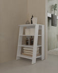 17" White Wood Bathroom Shelves