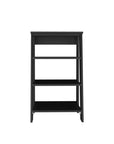 17" Black Wood Freestanding Bathroom Shelf