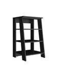 17" Black Wood Freestanding Bathroom Shelf