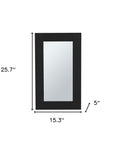 15" Black Wood Floating Bathroom Vanity